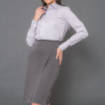 CAMISA SOCIAL TRADICIONAL SICREDI FEMININA CINZA - Image 3