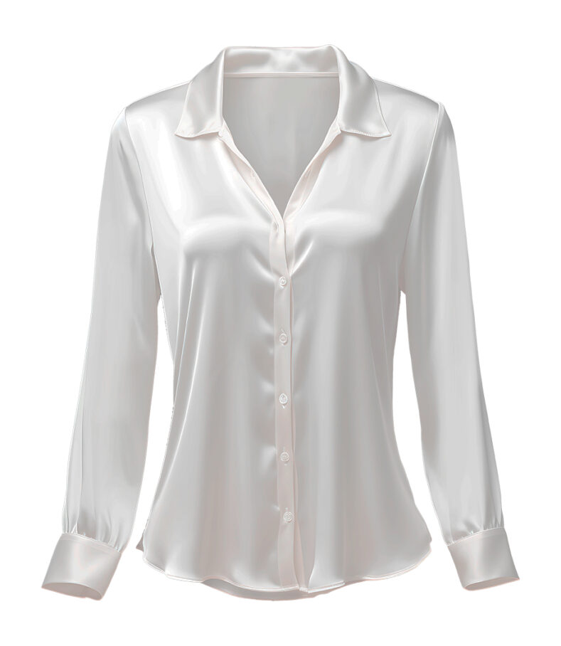 CAMISA SATIN LISA SICREDI VLS FEMININA BRANCA + REGATA UNDERWEAR