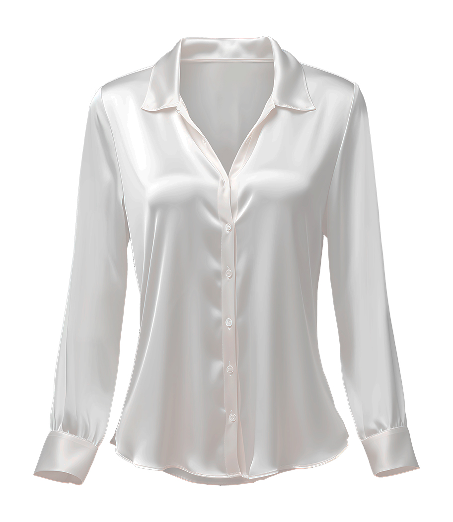 CAMISA SATIN LISA SICREDI VLS FEMININA BRANCA + REGATA UNDERWEAR