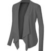 CASACO TRICOT MODAL SICREDI VLS FEMININO CINZA