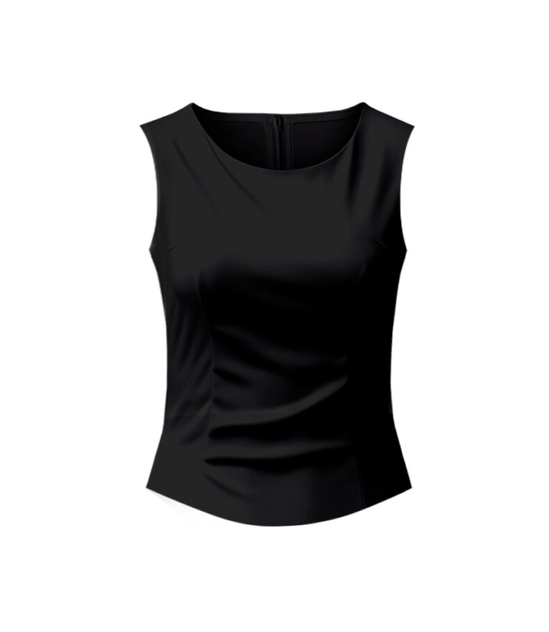 BLUSA SEM MANGA AFAIATARIA CLASSICA SICREDI VLS FEMININA PRETA