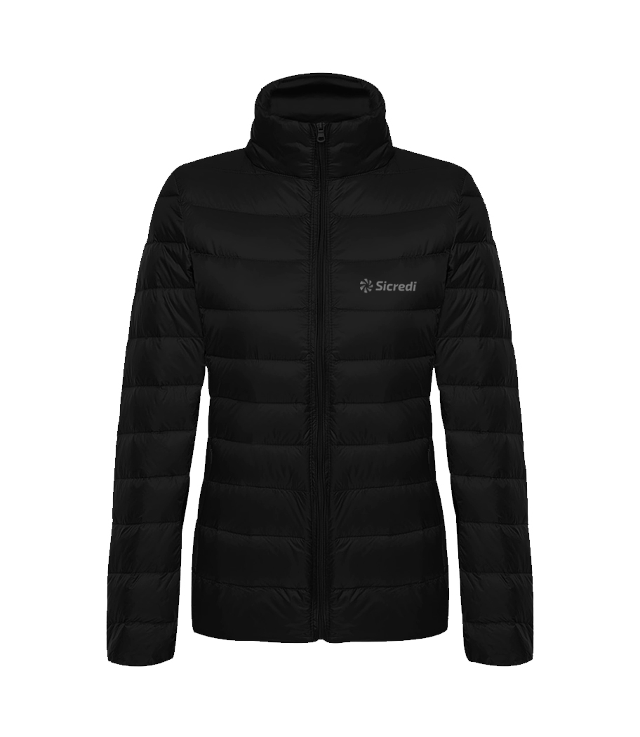 JAQUETA PUFFER NACIONAL SICREDI VLS FEMININO PRETO